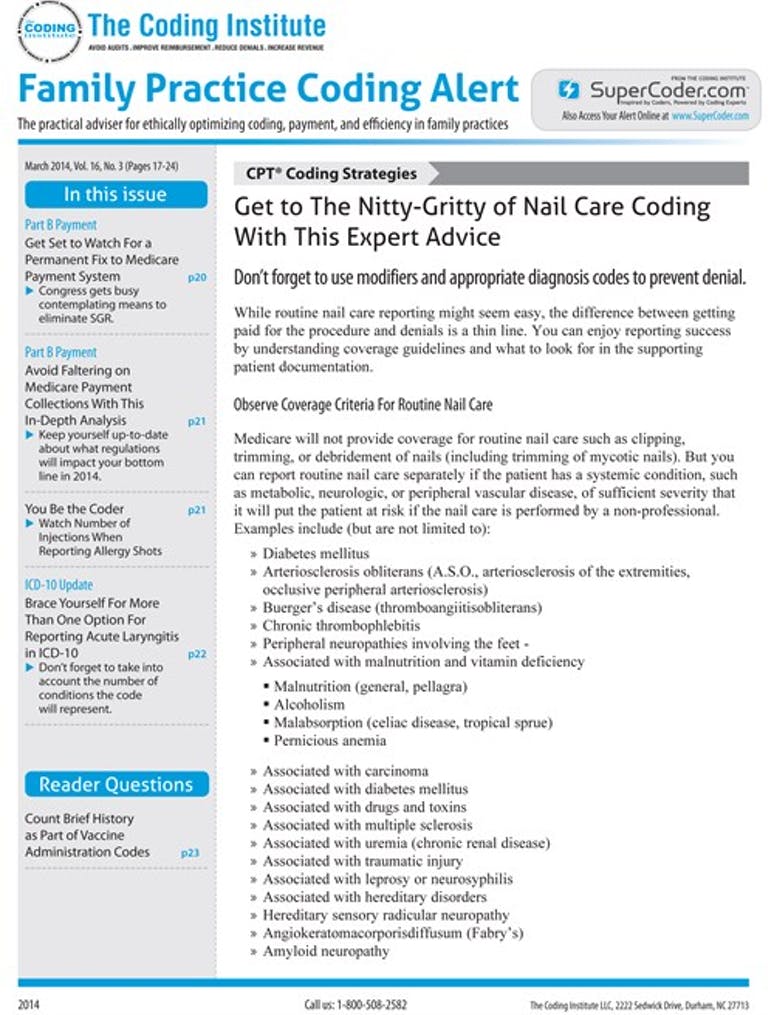 Family Practice Coding Alert Magazine Subscription | Renewal | Gift